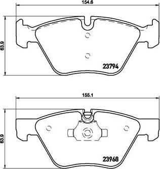 Brembo P 06 036X - Тормозные колодки, дисковые, комплект autospares.lv