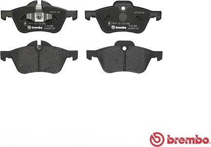 Brembo P 06 030 - Тормозные колодки, дисковые, комплект autospares.lv