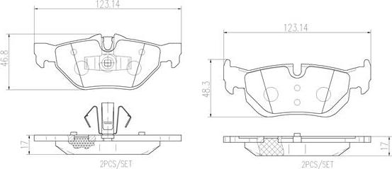 Brembo P06038N - Тормозные колодки, дисковые, комплект autospares.lv