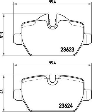 Brembo P 06 037 - Тормозные колодки, дисковые, комплект autospares.lv