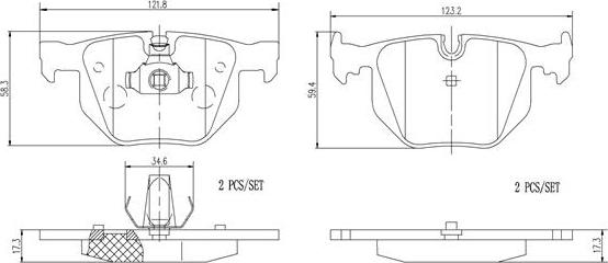 Brembo P06029N - Тормозные колодки, дисковые, комплект autospares.lv