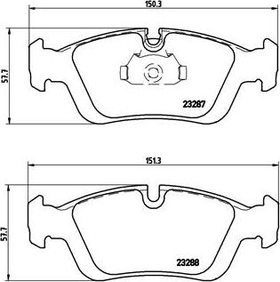 Brembo P 06 024 - Тормозные колодки, дисковые, комплект autospares.lv