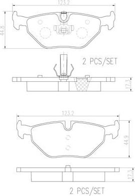 Brembo P06025N - Тормозные колодки, дисковые, комплект autospares.lv