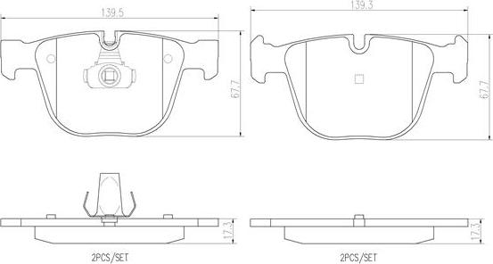 Brembo P06026N - Тормозные колодки, дисковые, комплект autospares.lv