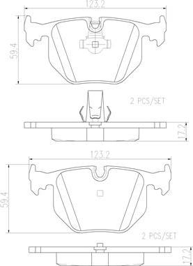 Brembo P06020N - Тормозные колодки, дисковые, комплект autospares.lv