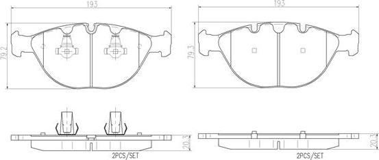 Brembo P06028N - Тормозные колодки, дисковые, комплект autospares.lv