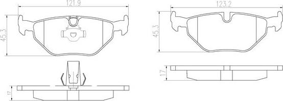 Brembo P06023N - Тормозные колодки, дисковые, комплект autospares.lv