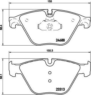 Brembo P 06 074 - Тормозные колодки, дисковые, комплект autospares.lv