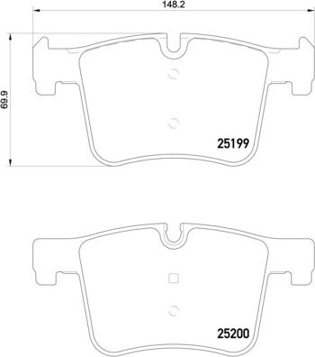 Brembo P 06 075 - Тормозные колодки, дисковые, комплект autospares.lv