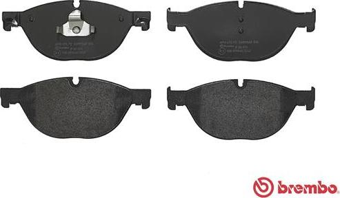 Brembo P 06 076 - Тормозные колодки, дисковые, комплект autospares.lv