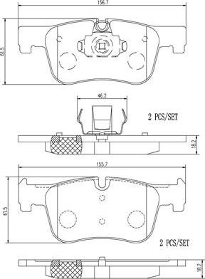 Brembo P06070N - Тормозные колодки, дисковые, комплект autospares.lv