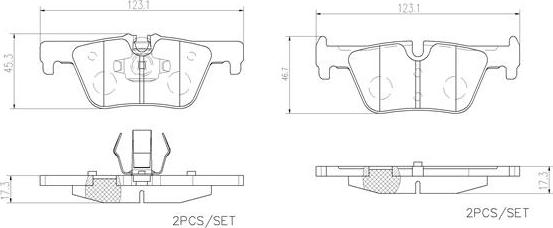 Brembo P06071N - Тормозные колодки, дисковые, комплект autospares.lv