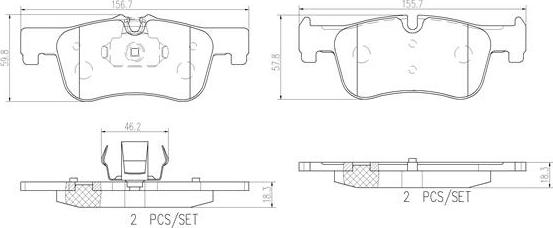 Brembo P06078N - Тормозные колодки, дисковые, комплект autospares.lv