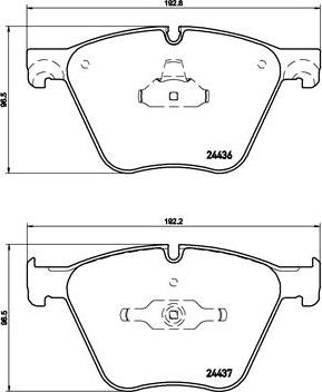 Brembo P 06 073 - Тормозные колодки, дисковые, комплект autospares.lv