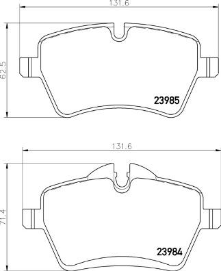 Brembo P 06 104 - Тормозные колодки, дисковые, комплект autospares.lv