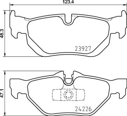 Brembo P 06 105 - Тормозные колодки, дисковые, комплект autospares.lv