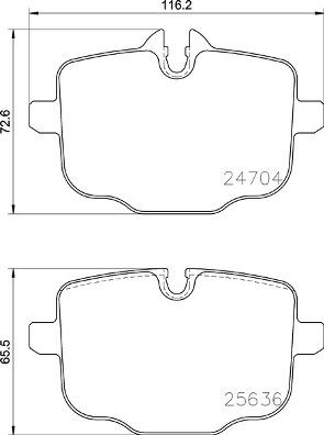 Brembo P 06 101 - Тормозные колодки, дисковые, комплект autospares.lv