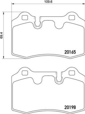 Brembo P 02 003 - Тормозные колодки, дисковые, комплект autospares.lv