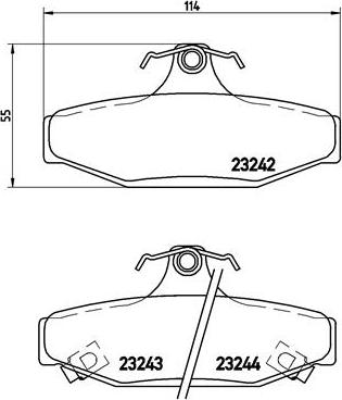 Brembo P 15 004 - Тормозные колодки, дисковые, комплект autospares.lv