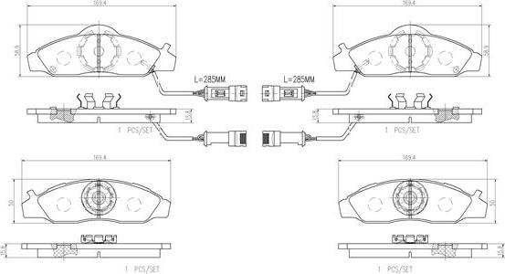 Brembo P15003N - Тормозные колодки, дисковые, комплект autospares.lv