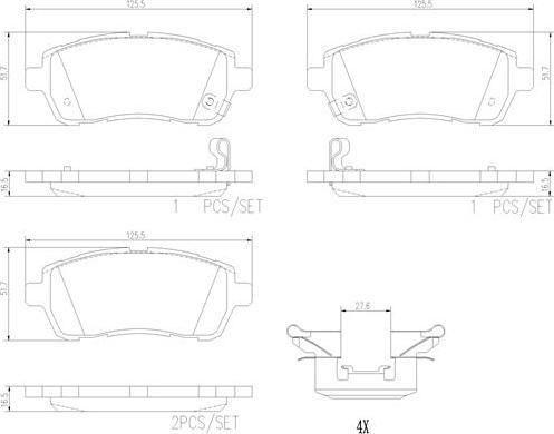 Brembo P16013N - Тормозные колодки, дисковые, комплект autospares.lv