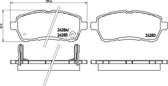 Brembo P 16 013X - Тормозные колодки, дисковые, комплект autospares.lv