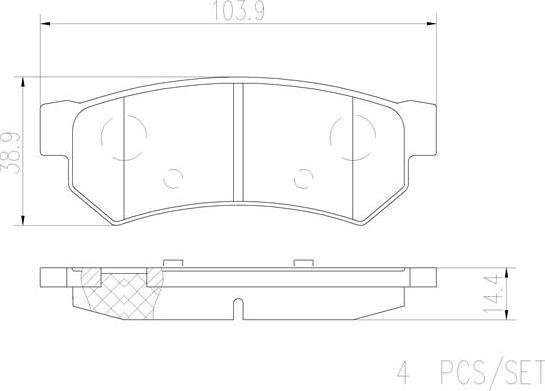 Brembo P10053N - Тормозные колодки, дисковые, комплект autospares.lv