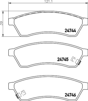 Brembo P10060N - Тормозные колодки, дисковые, комплект autospares.lv