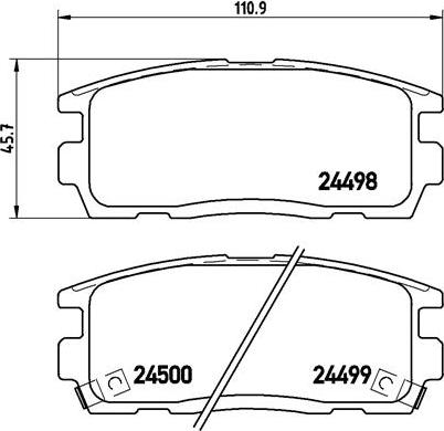 Brembo P 10 004 - Тормозные колодки, дисковые, комплект autospares.lv