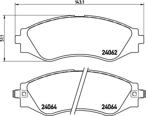 Brembo P 10 006 - Тормозные колодки, дисковые, комплект autospares.lv