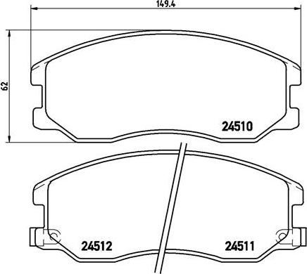 Textar 24510 - Тормозные колодки, дисковые, комплект autospares.lv