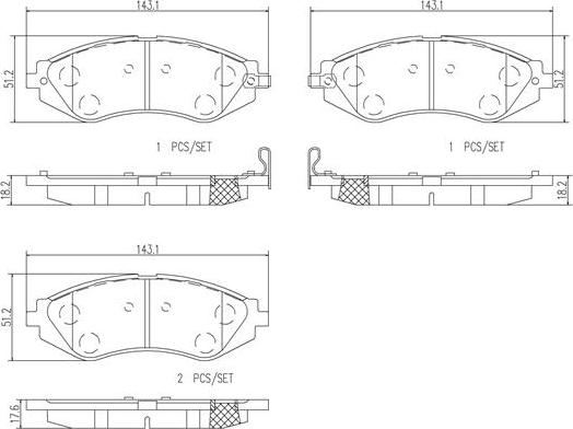 Brembo P10032N - Тормозные колодки, дисковые, комплект autospares.lv