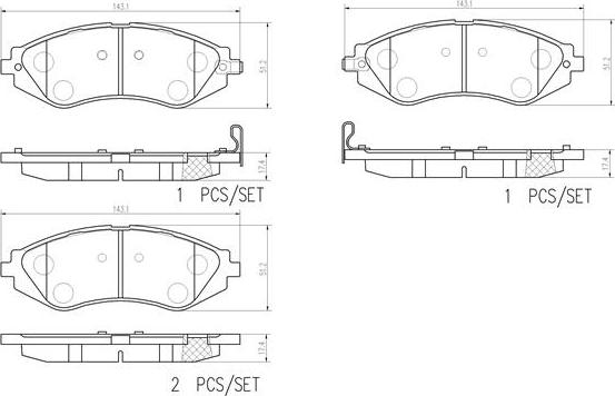 Brembo P 10 032 - Тормозные колодки, дисковые, комплект autospares.lv