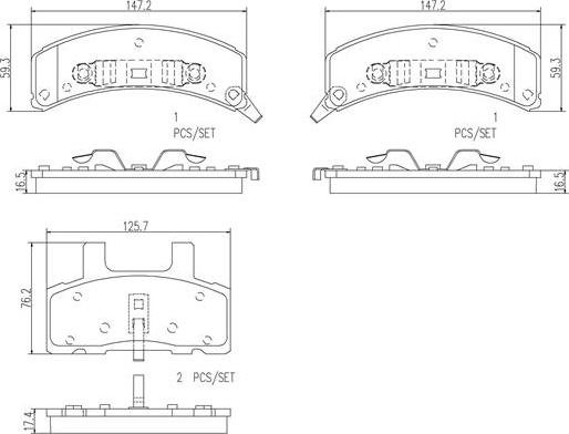 Brembo P10021N - Тормозные колодки, дисковые, комплект autospares.lv