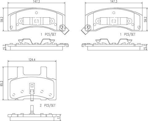 Brembo P10022N - Тормозные колодки, дисковые, комплект autospares.lv