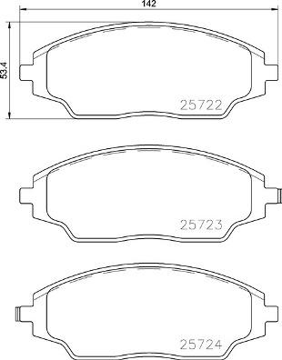 Brembo P 10 070 - Тормозные колодки, дисковые, комплект autospares.lv