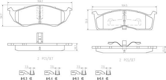 Brembo P11008N - Тормозные колодки, дисковые, комплект autospares.lv