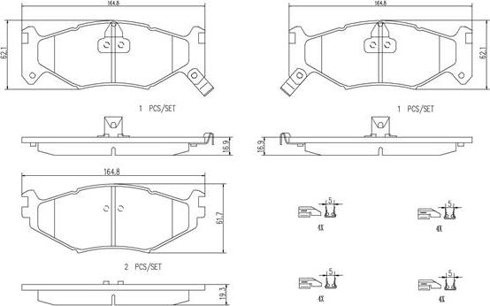 Brembo P11007N - Тормозные колодки, дисковые, комплект autospares.lv