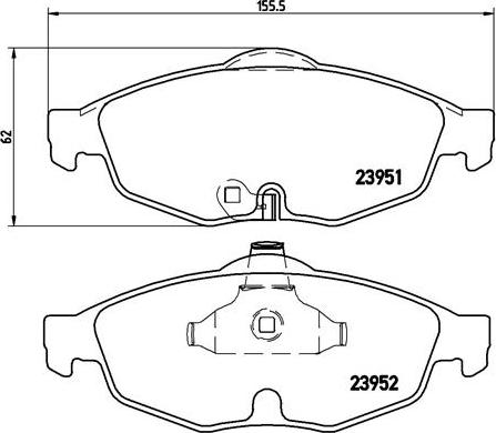 Brembo P 11 016 - Тормозные колодки, дисковые, комплект autospares.lv