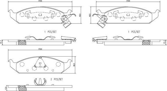 Brembo P11011N - Тормозные колодки, дисковые, комплект autospares.lv