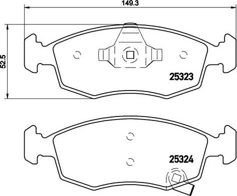 Brembo P 11 031 - Тормозные колодки, дисковые, комплект autospares.lv