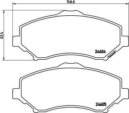 Brembo P 11 025 - Тормозные колодки, дисковые, комплект autospares.lv