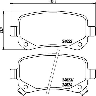 Brembo P 11 021 - Тормозные колодки, дисковые, комплект autospares.lv