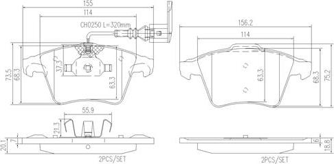 Brembo P85090N - Тормозные колодки, дисковые, комплект autospares.lv