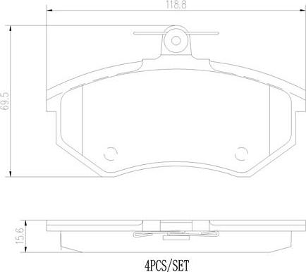 Brembo P85093N - Тормозные колодки, дисковые, комплект autospares.lv