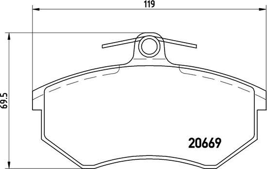 Brembo P 85 093 - Тормозные колодки, дисковые, комплект autospares.lv