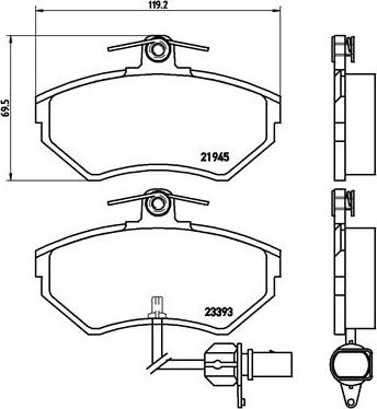 Brembo P 85 044 - Тормозные колодки, дисковые, комплект autospares.lv