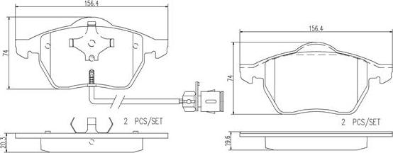 Brembo P85040N - Тормозные колодки, дисковые, комплект autospares.lv