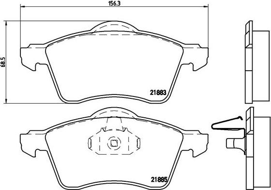 Brembo P 85 047 - Тормозные колодки, дисковые, комплект autospares.lv