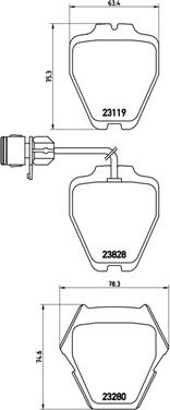 Brembo P 85 054 - Тормозные колодки, дисковые, комплект autospares.lv